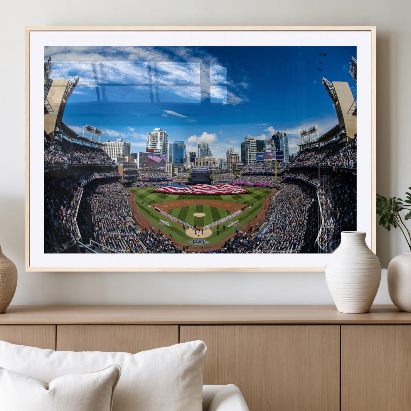 MGC-FP-36x24 - San Diego Padres Baseball Team Print - Petco Park Stadium Wall Art Canvas Print