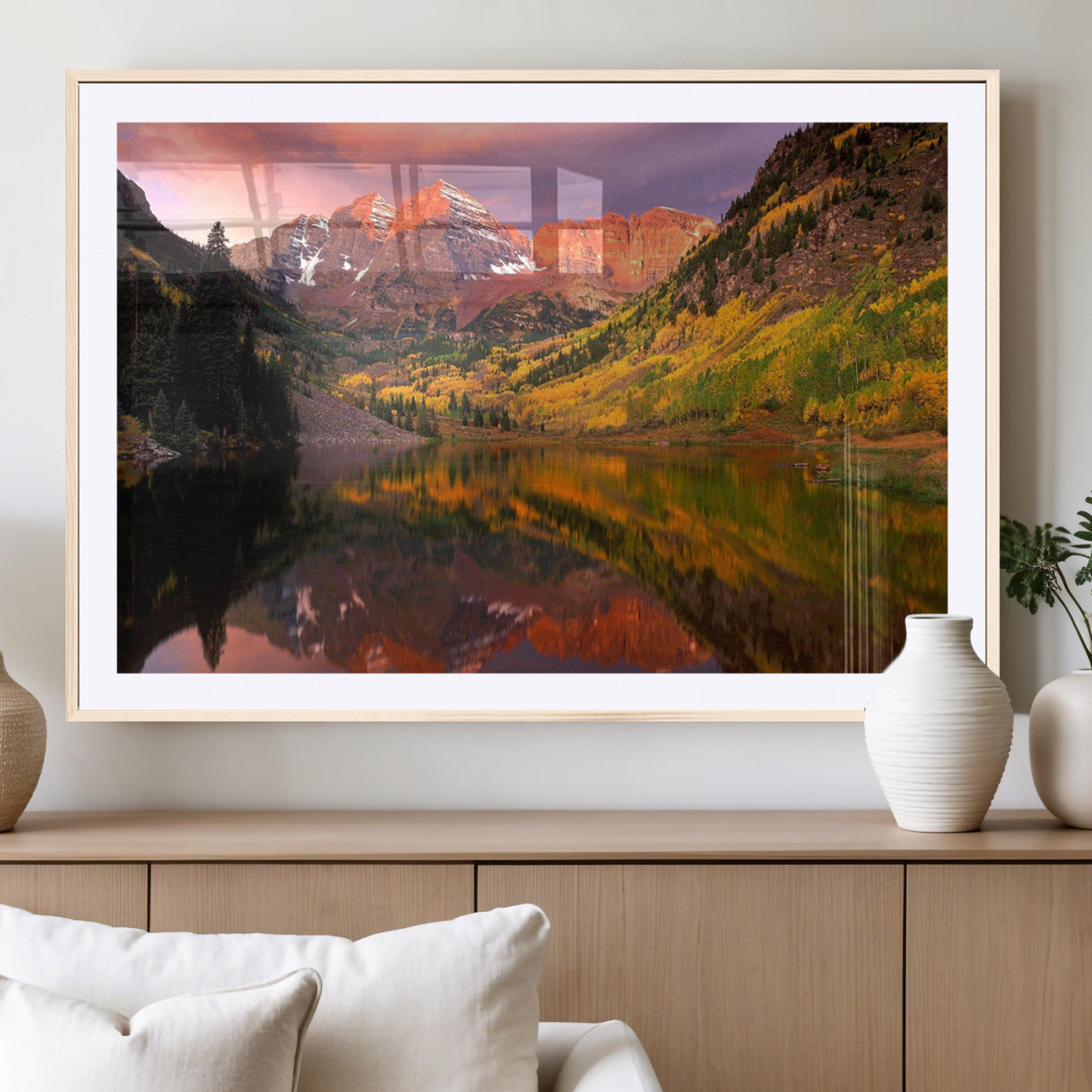 86946-MGV-CV-36X24-Colorado Rockies Mountain Sunset Wall Art | Ready to Hang and Framed | Scenic Nature Landscape