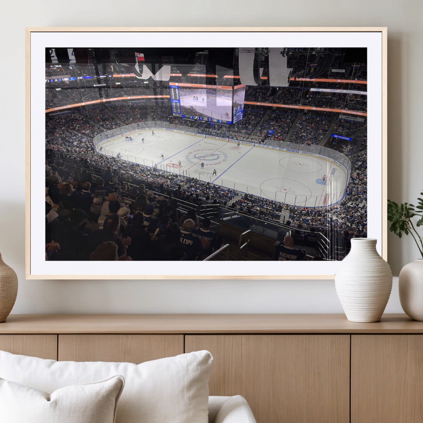MGC-FP-36x24 - Amalie Arena Florida Wall Art Canvas Print - NHL Hockey Stadium Print