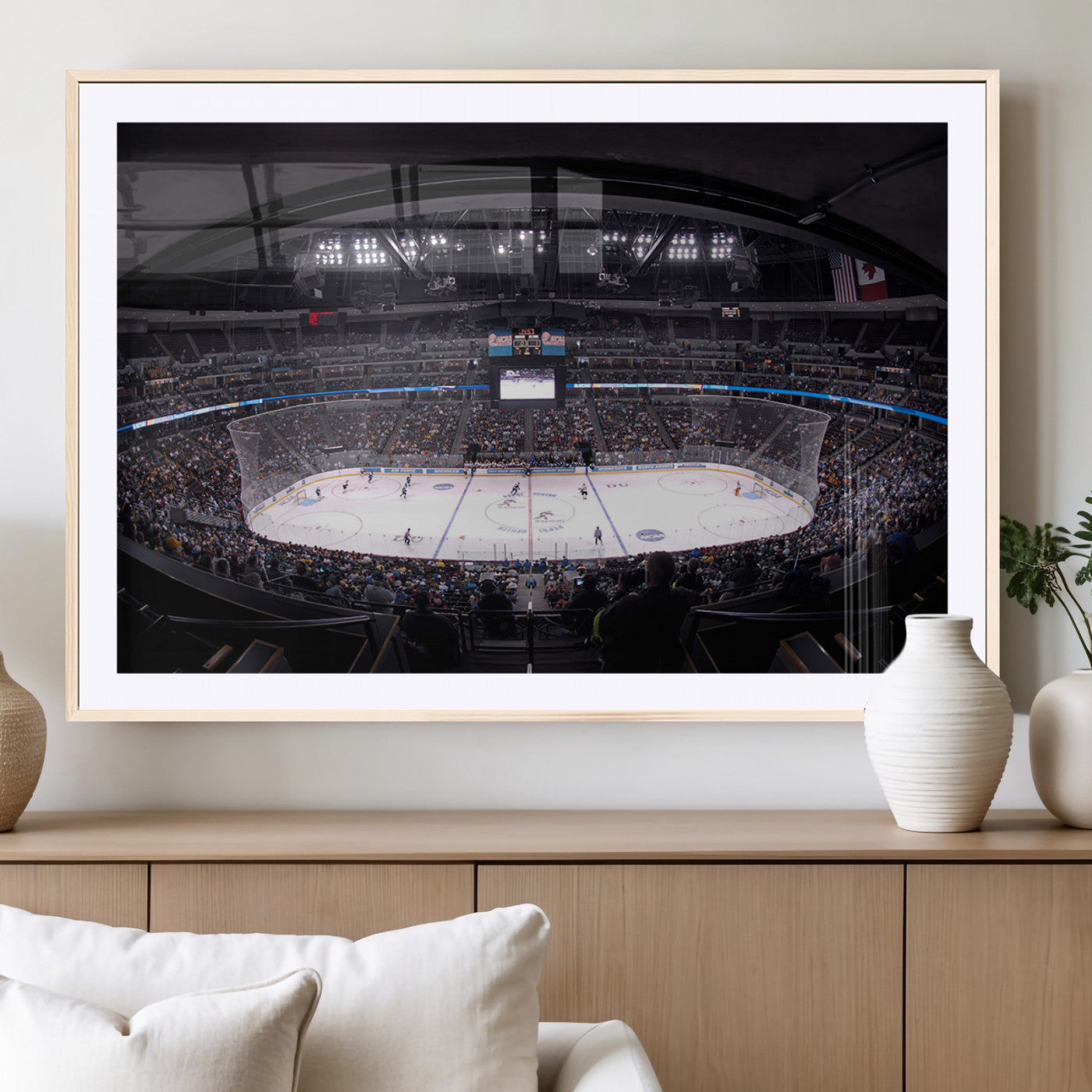 MGC-FP-36x24 - Ball Arena Denver Colorado Avalanche Hockey Team Wall Art Canvas Print - Denver Ice Hockey Stadium