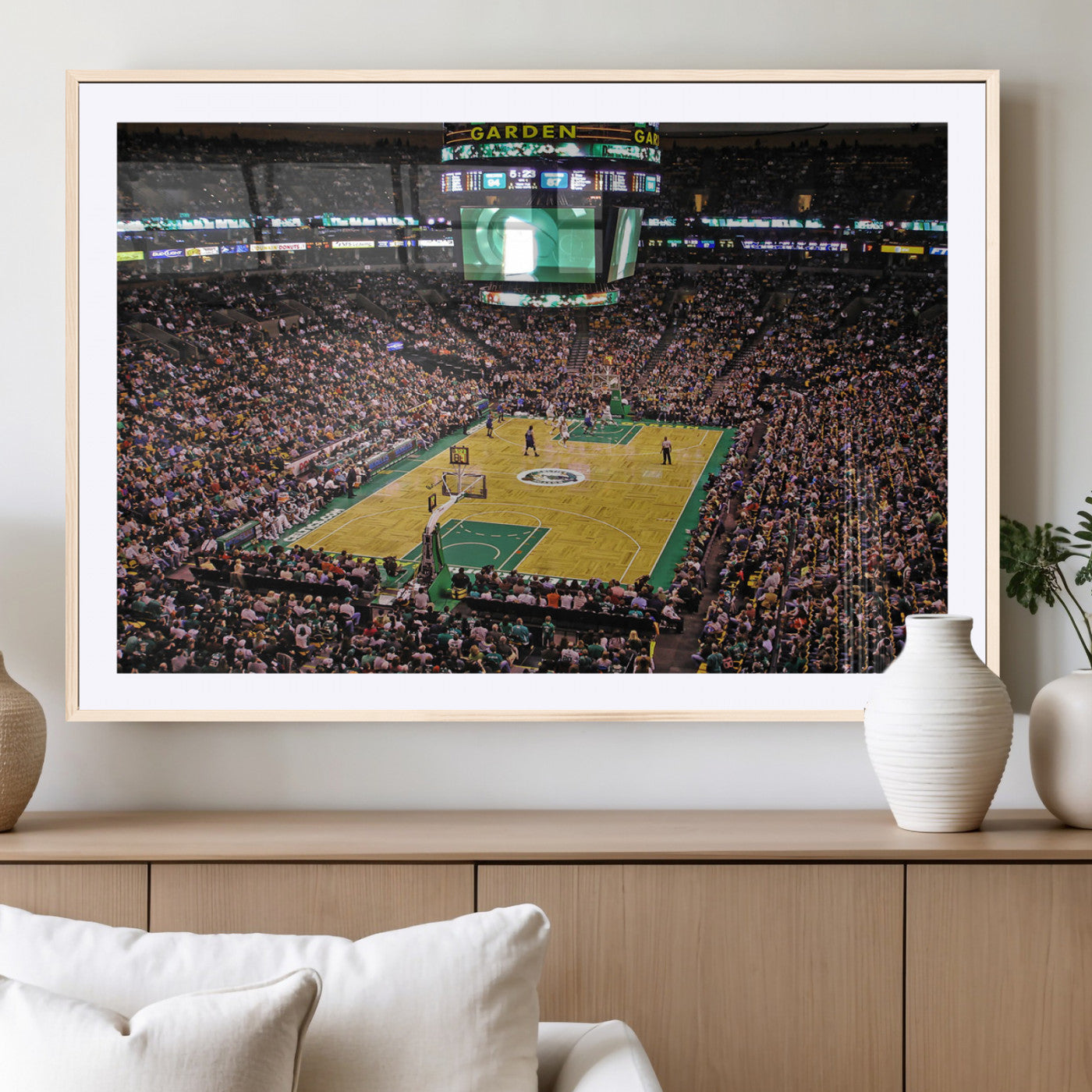 MGC-FP-36x24 - Celtics Game Versus The Timberwolves | Baseball Stadium Wall Art | Canvas Print | Ready to Hang