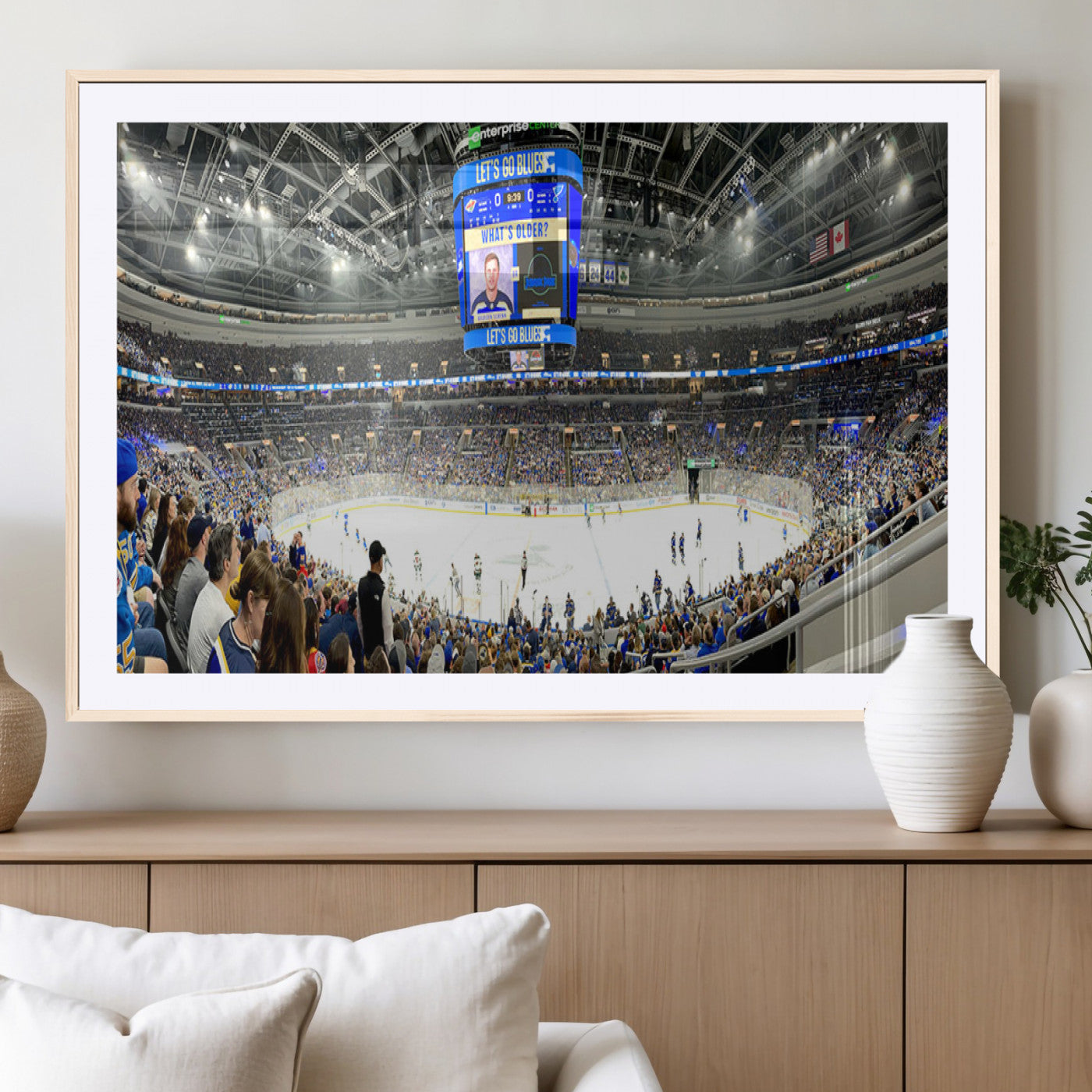 MGC-FP-36x24 - Enterprise Center | Missouri St. Louis Blues Ice Hockey Stadium Wall Art | Canvas Print | Ready to