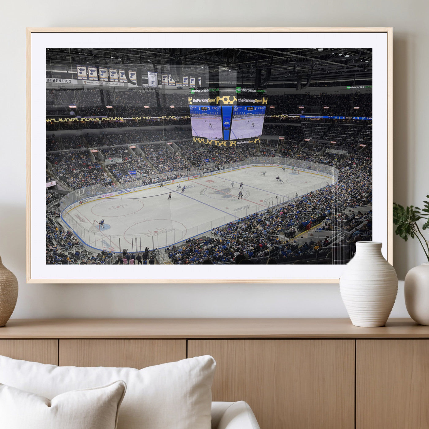 MGC-FP-36x24 - Enterprise Center Missouri St. Louis Blues Hockey Stadium Wall Art Canvas Print