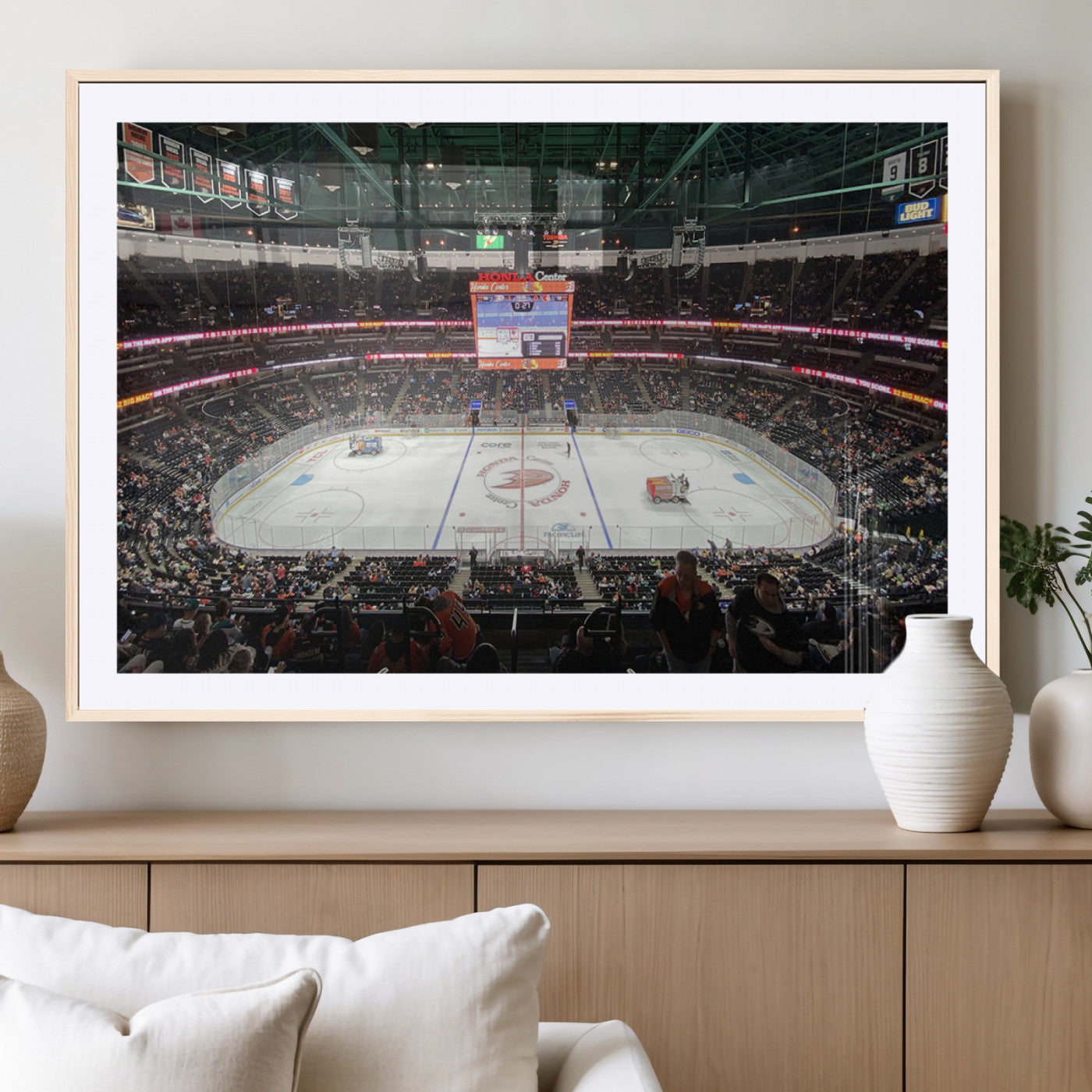 MGC-FP-36x24 - Honda Center California Anaheim Ducks Ice Hockey Stadium Canvas Print Wall Art