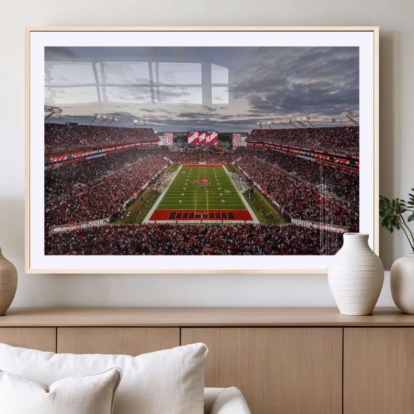 MGC-FP-36x24 - Florida Tampa Raymond James Stadium Wall Art Canvas Print - NFL Football Stadium Print Canvas