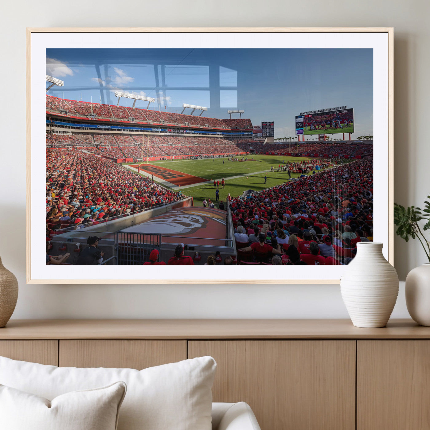 MGC-FP-36x24 - Florida Tampa Raymond James Stadium Wall Art Canvas Print - NFL Football Stadium Print