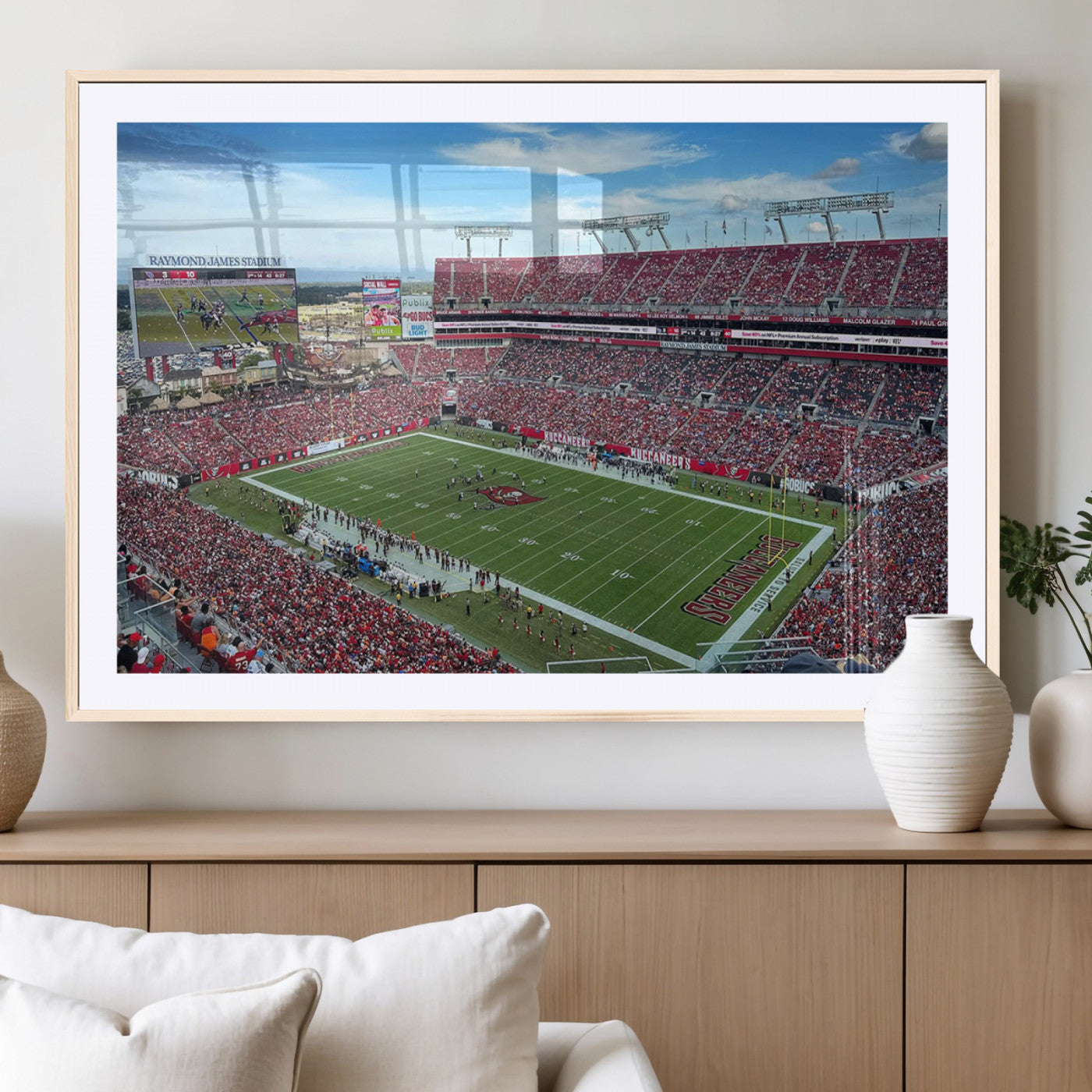 MGC-FP-36x24 - Florida Tampa Raymond James Stadium Wall Art Canvas Print - NFL Football Stadium Print Canvas