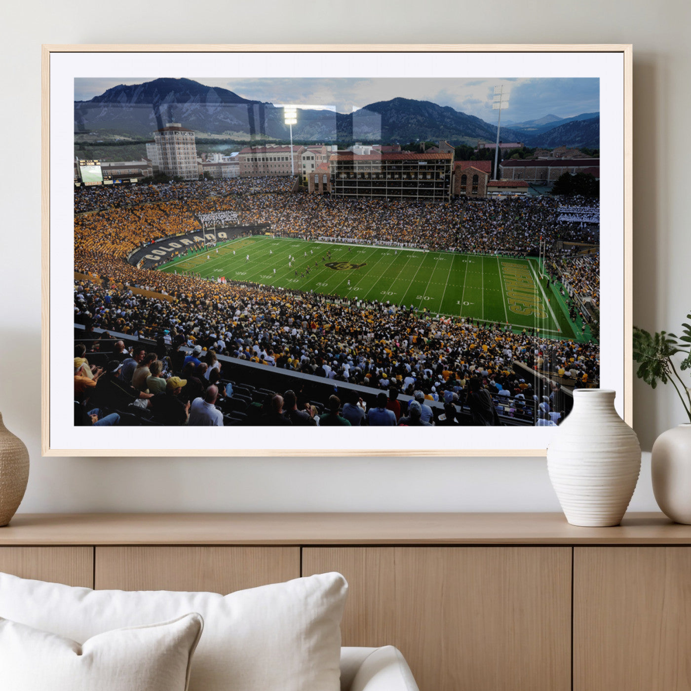 MGC-FP-36x24 - Colorado Buffaloes Canvas Print - Boulder Folsom Field Stadium Wall Art Canvas Print, Football Print