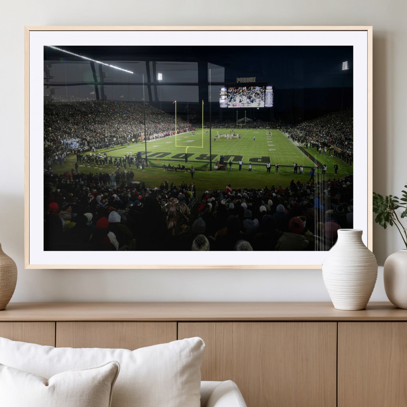 MGC-FP-36x24 - Purdue Boilermakers Football Team Print - West Lafayette Ross–Ade Stadium Wall Art Canvas Print