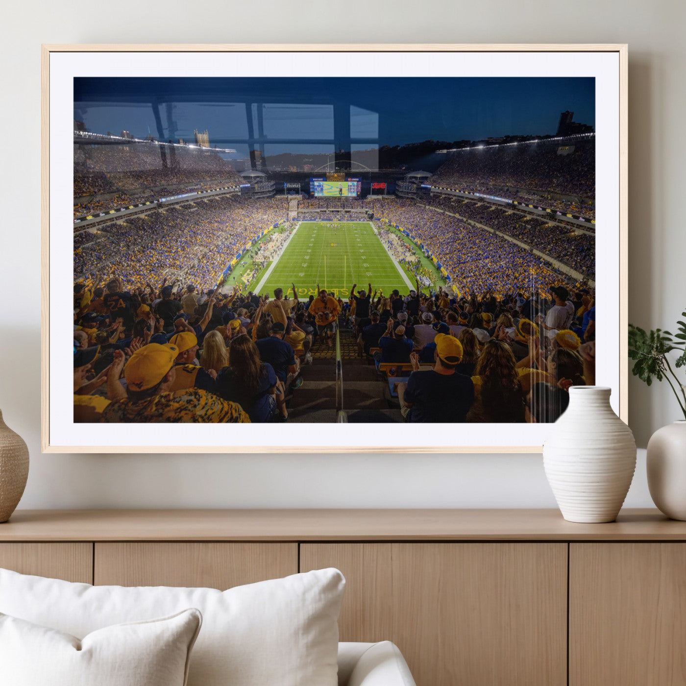 MGC-FP-36x24 - Pittsburgh Panthers Football Team Print - Pittsburgh Acrisure Stadium Wall Art Canvas Print