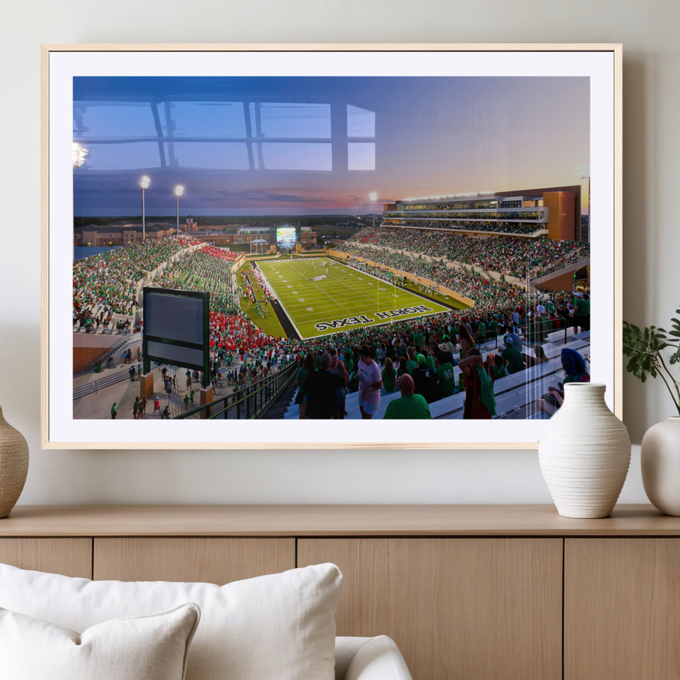 MGC-FP-36x24 - University of North Texas Mean Green Football Team Print - Denton DATCU Stadium Canvas Print Wall