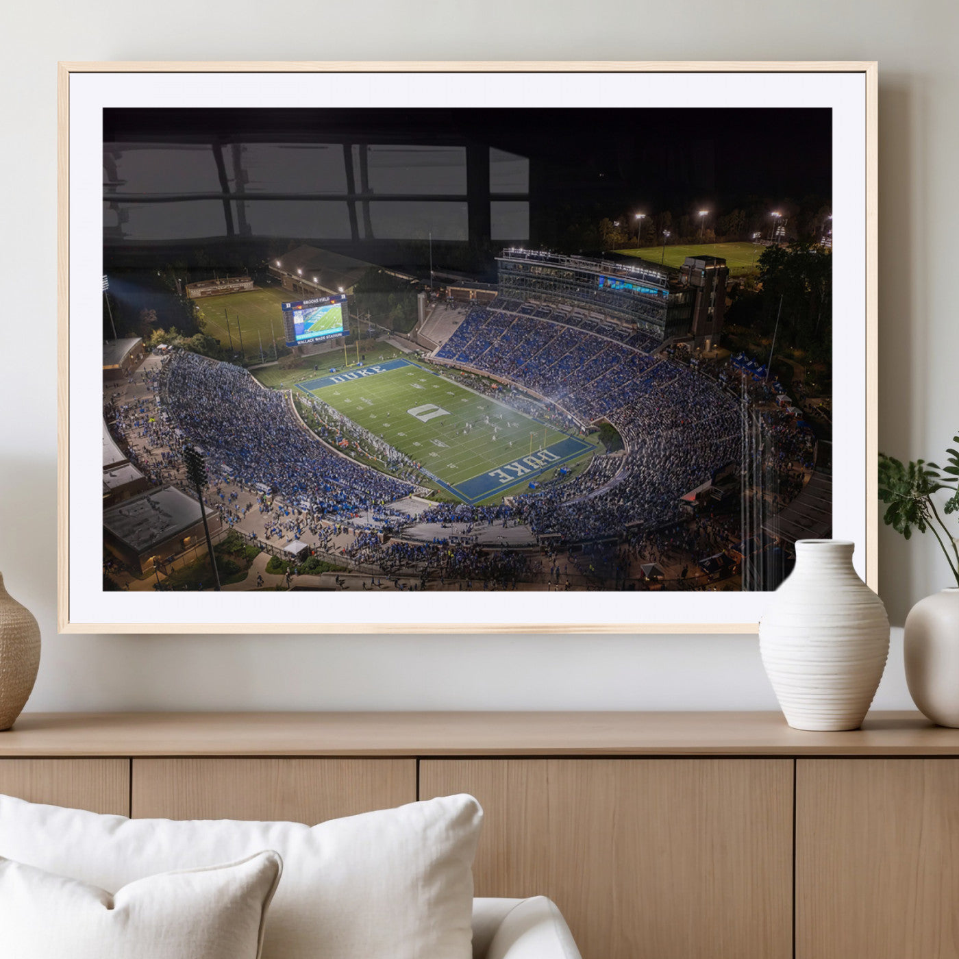 MGC-FP-36x24 - Duke University Blue Devils Football Print Canvas - Durham Wallace Wade Stadium Wall Art Canvas