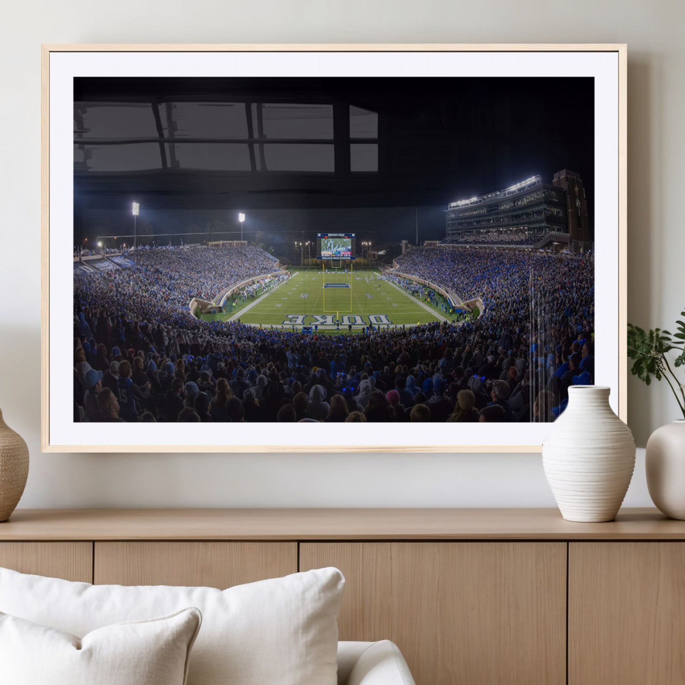 MGC-FP-36x24 - Duke University Blue Devils Football Team Print - Durham Wallace Wade Stadium Wall Art Canvas Print