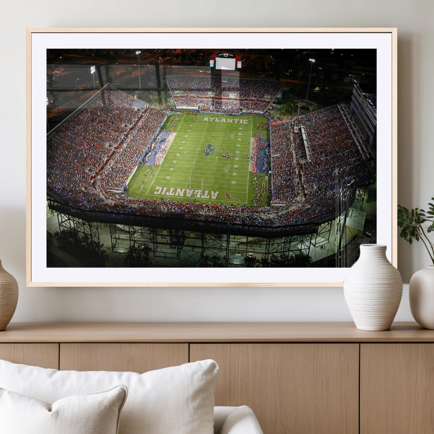 MGC-FP-36x24 - Florida Atlantic University Owls Football Team Print - Boca Raton FAU Stadium Wall Art Canvas Print