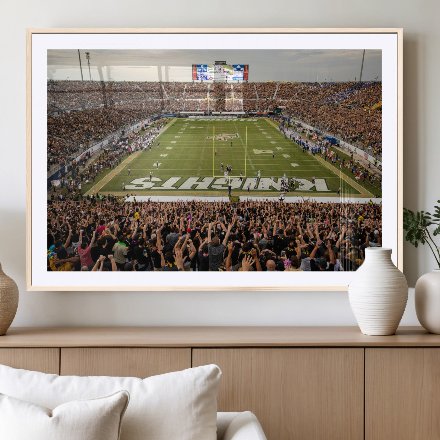 MGC-FP-36x24 - UCF Knights Football Team Print - Orlando FBC Mortgage Stadium Canvas Print