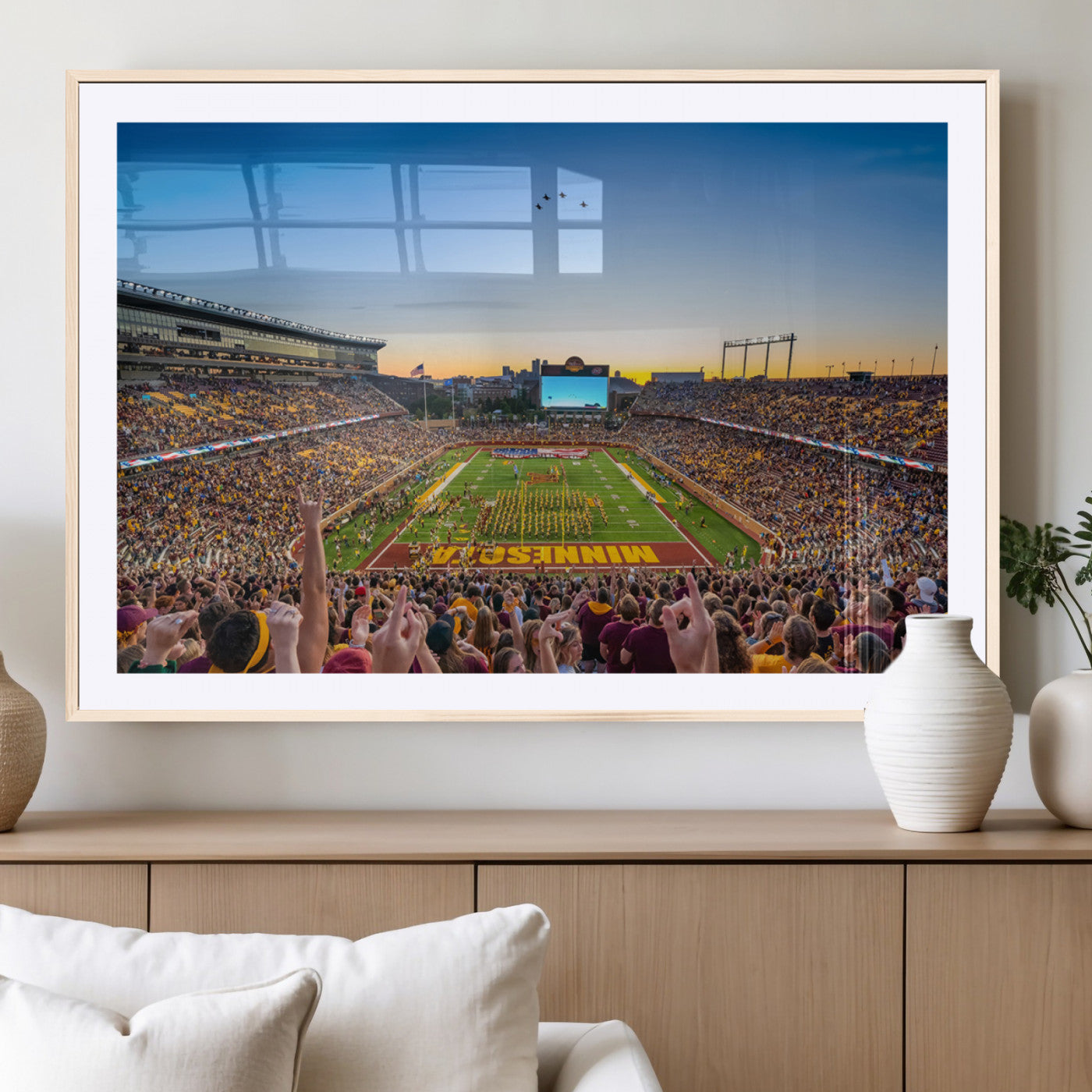 MGC-FP-36x24 - University of Minnesota Golden Gophers Art Print, Football Team Print - Minneapolis Huntington Bank