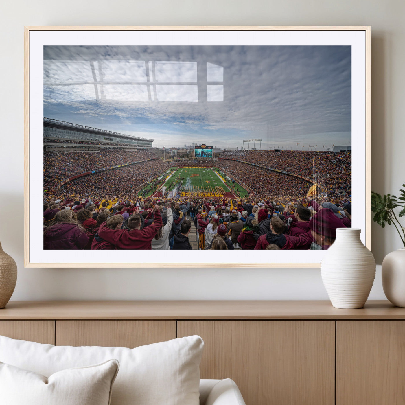 MGC-FP-36x24 - University of Minnesota Golden Gophers Football Team Print - Minneapolis Huntington Bank Stadium Art