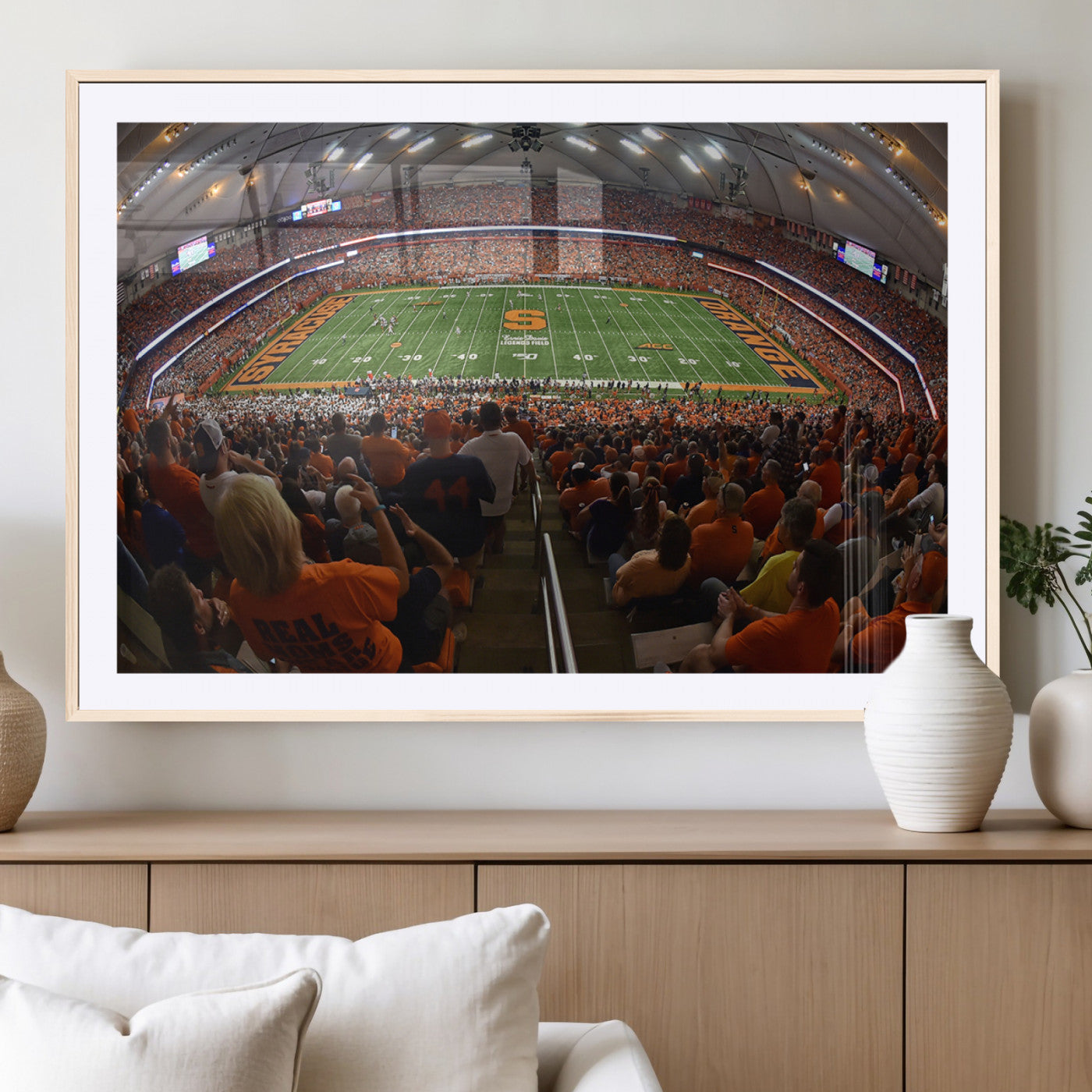 MGC-FP-36x24 - Syracuse University Orange Football Canvas Print, Football Team Print - Syracuse JMA Wireless Dome