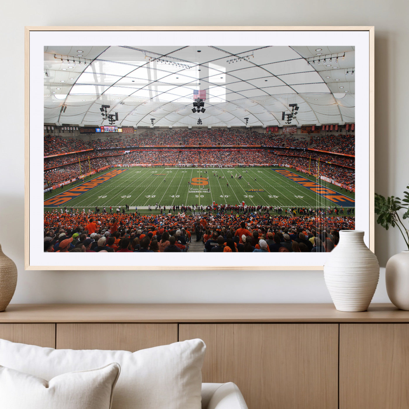 MGC-FP-36x24 - Syracuse University Orange Football Team Print - Syracuse JMA Wireless Dome Wall Art Canvas Print