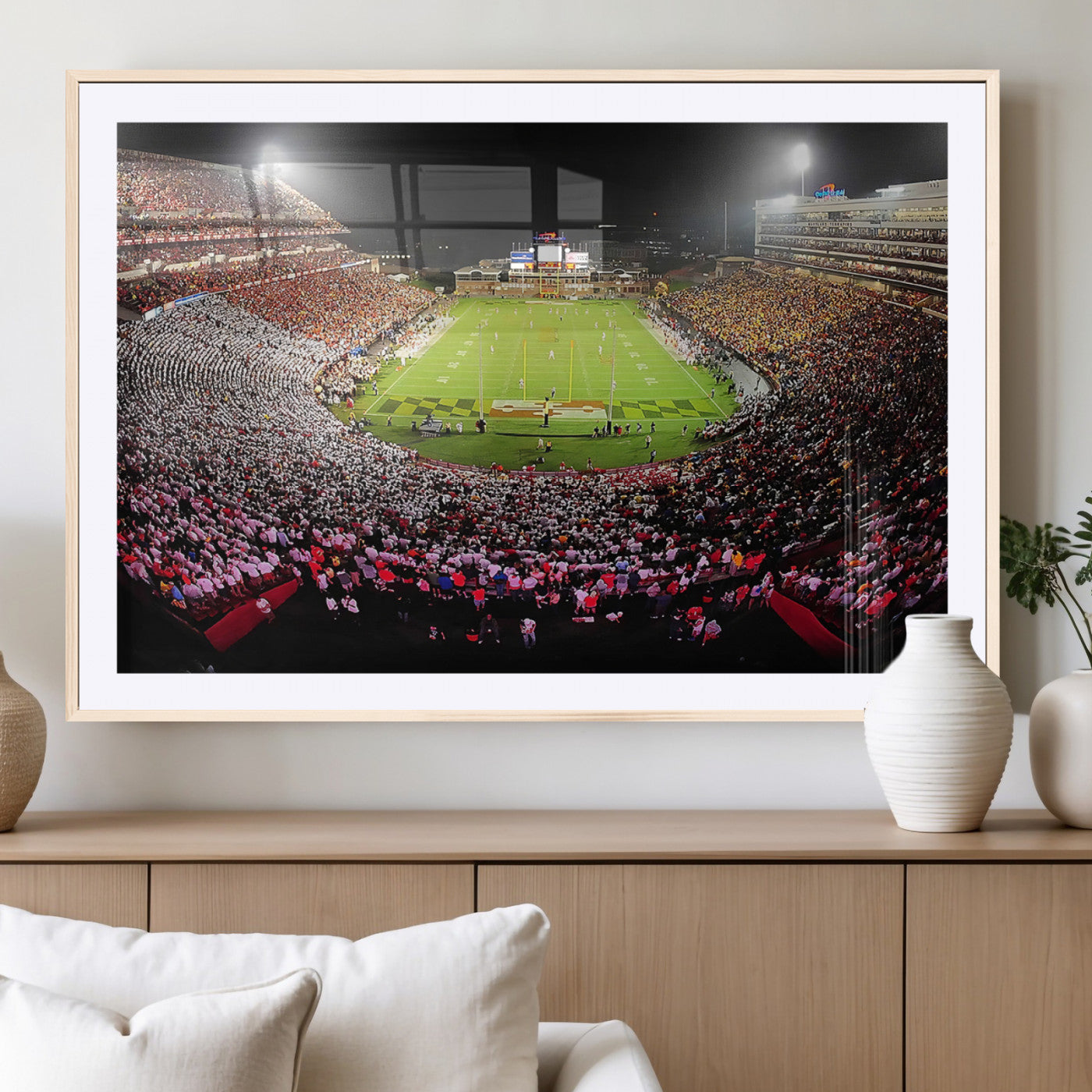 MGC-FP-36x24 - University of Maryland Terrapins Football Team Print - College Park SECU Stadium Wall Art Canvas