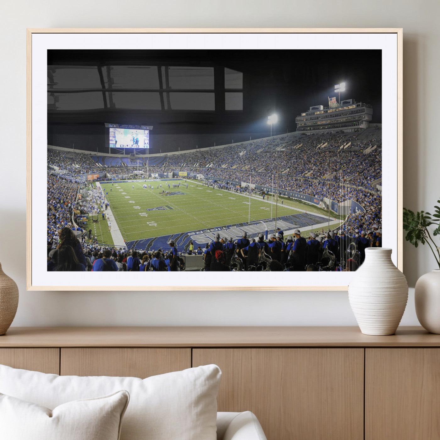 MGC-FP-36x24 - University of Memphis Tigers Football Team Print - Memphis Simmons Bank Liberty Stadium Wall Art
