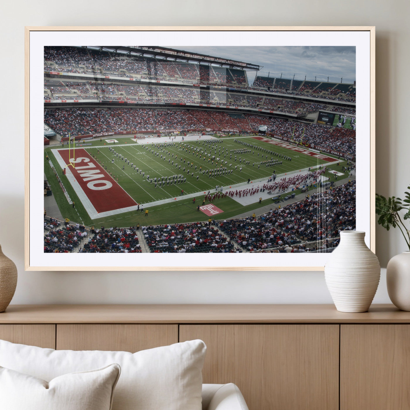 MGC-FP-36x24 - The Temple University Owls Athletics Team Print - Philadelphia Lincoln Financial Field Stadium Wall
