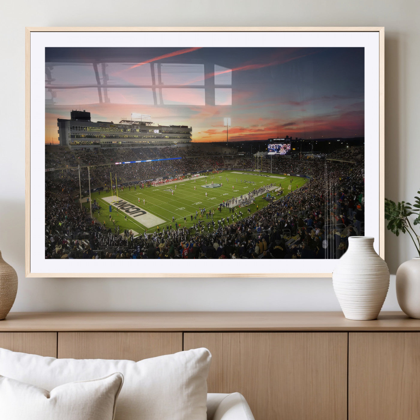 MGC-FP-36x24 - The University of Connecticut UCONN Huskies Football Team Print - East Hartford Pratt & Whitney