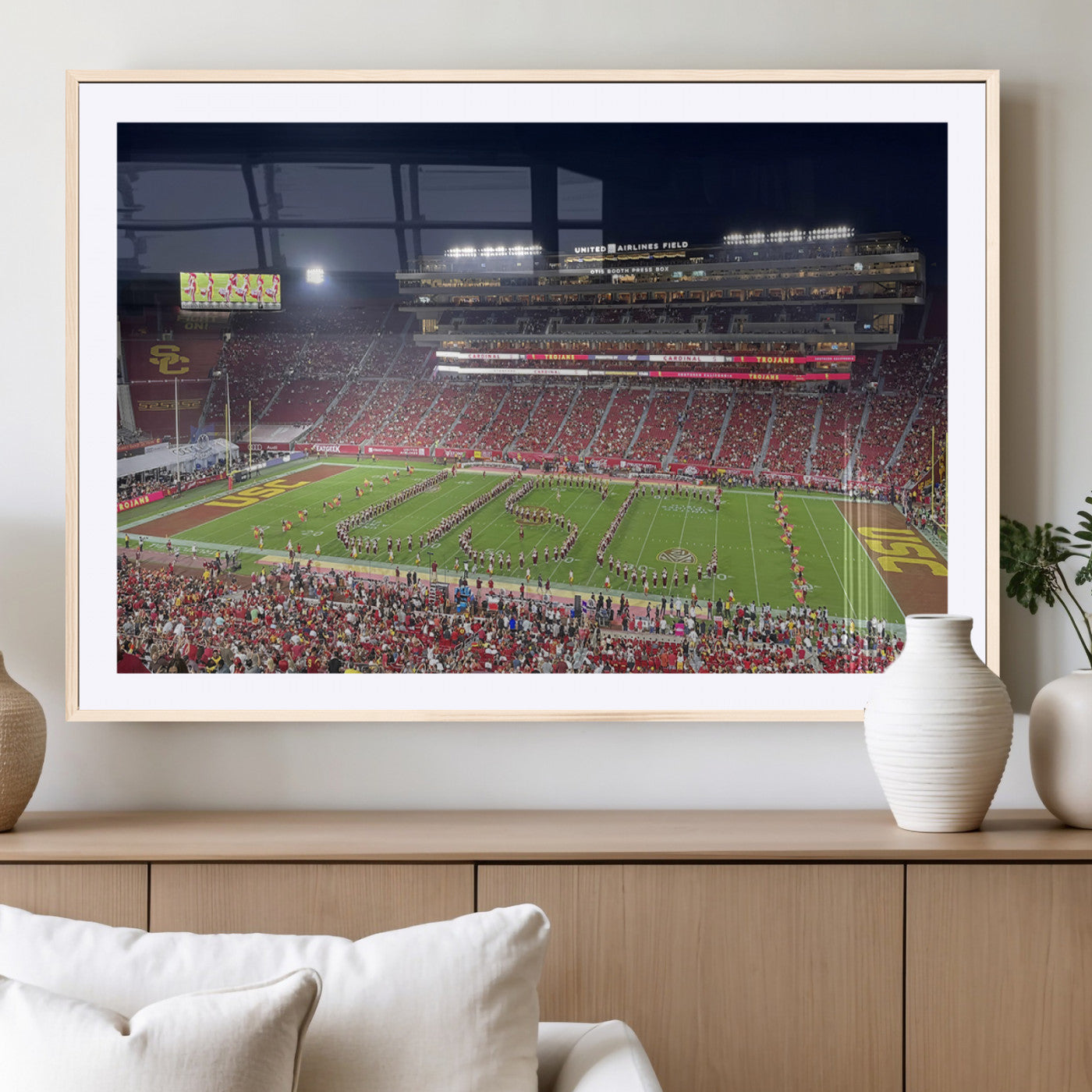 MGC-FP-36x24 - The University of Southern California USC Trojans Football Team Print - Los Angeles Memorial