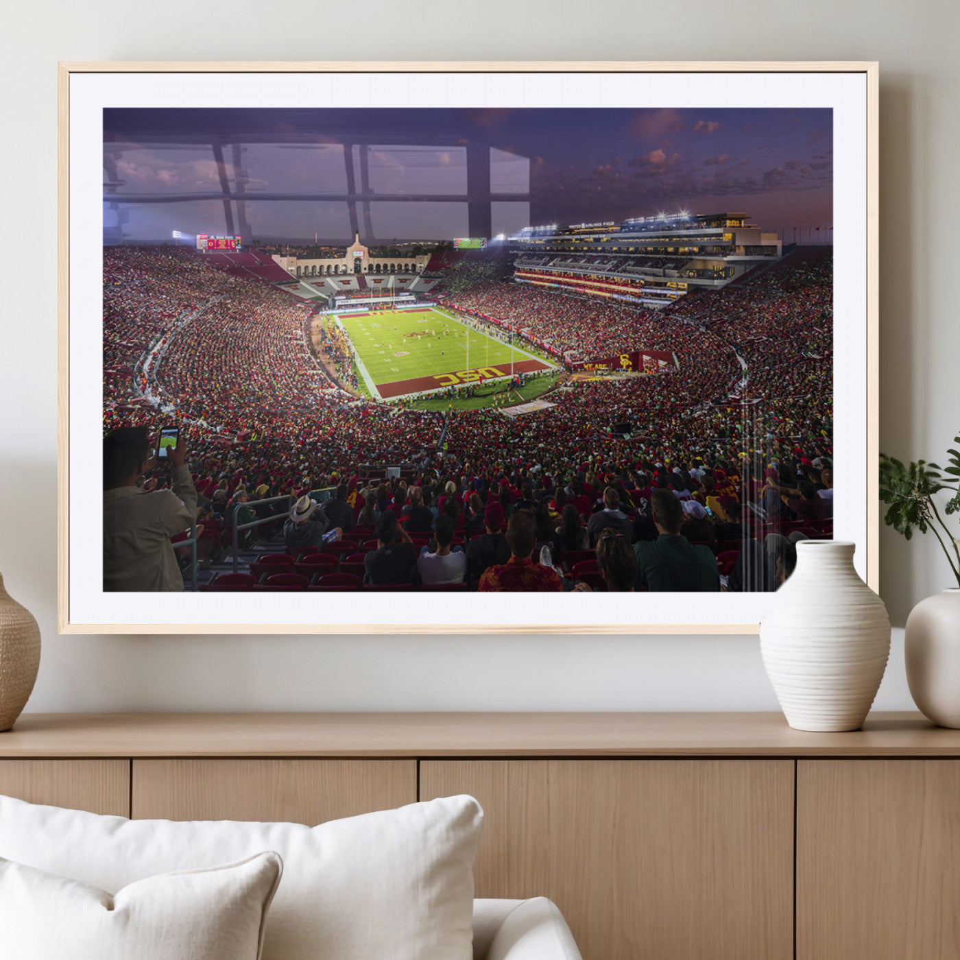 MGC-FP-36x24 - The University of Southern California USC Trojans Football Team Print - Los Angeles Memorial