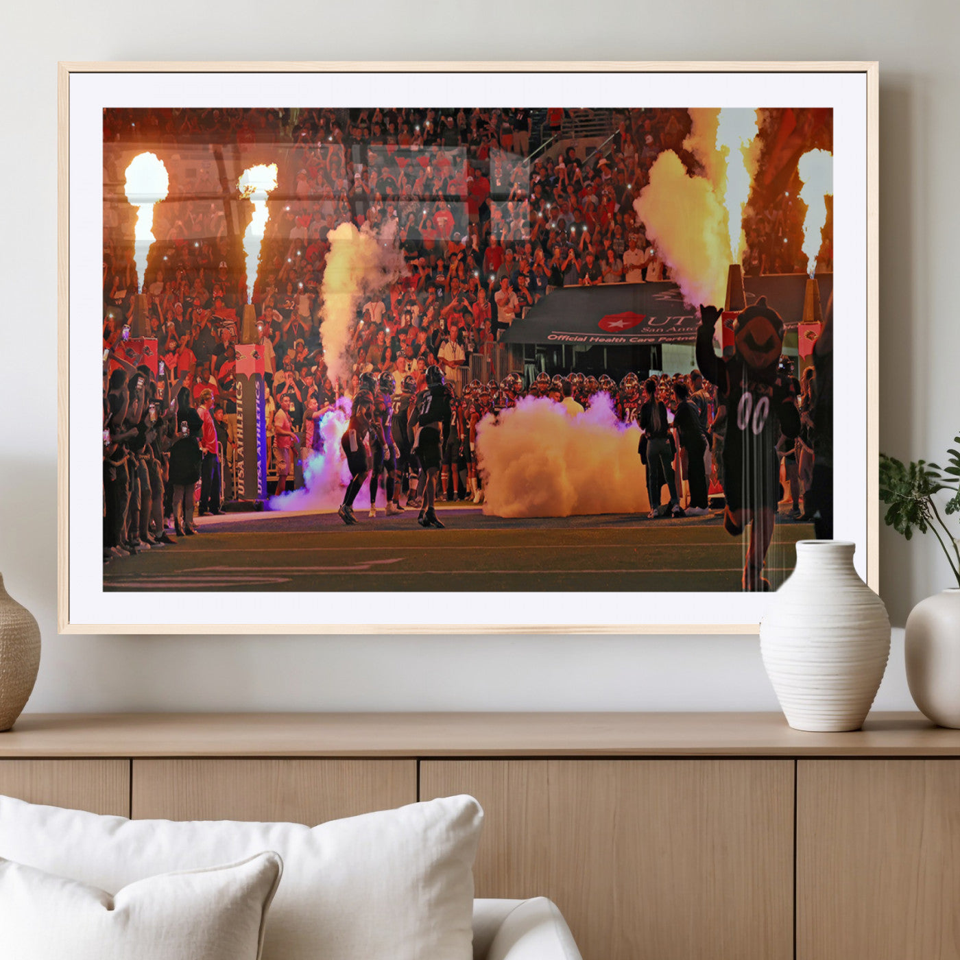 MGC-FP-36x24 - The University of Texas at San Antonio Roadrunners Football Team Print - San Antonio Alamodome Wall