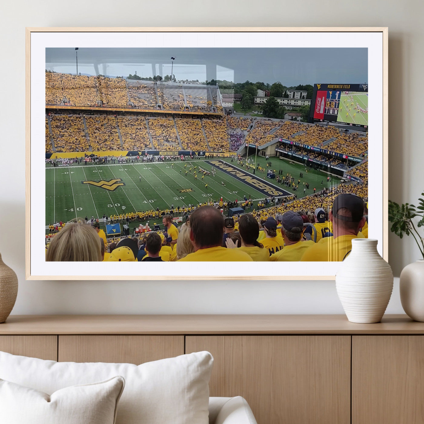 MGC-FP-36x24 - Puskar Stadium Canvas Print Wall Art - Morgantown Print - West Virginia University Mountaineers