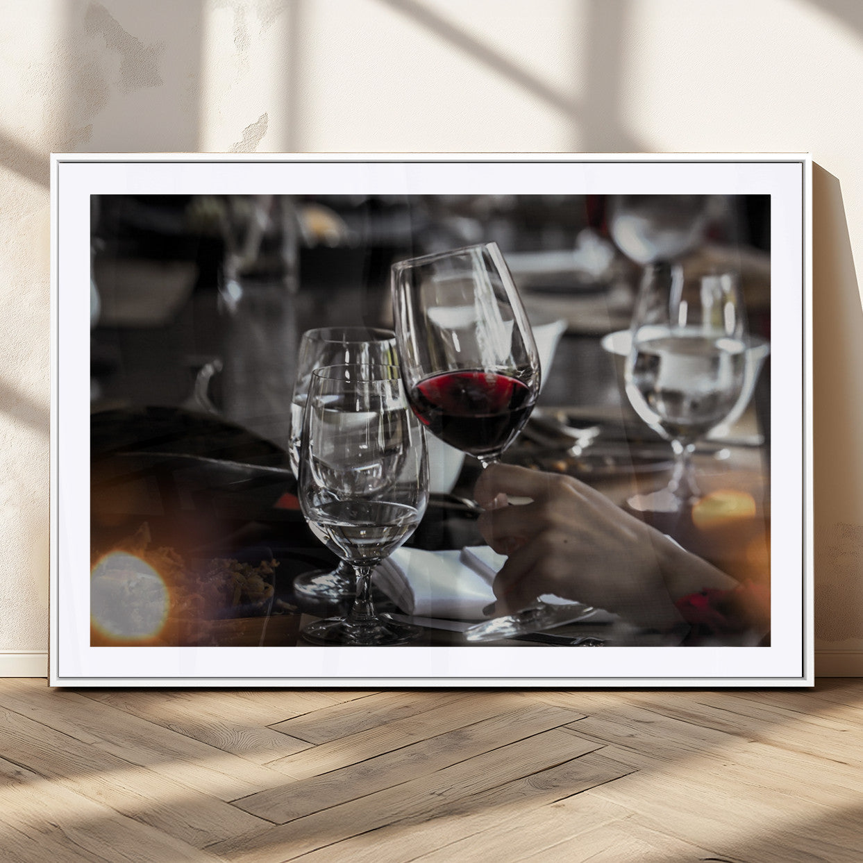 MGC-FP-36x24 - Red Wine and Glass Canvas Print