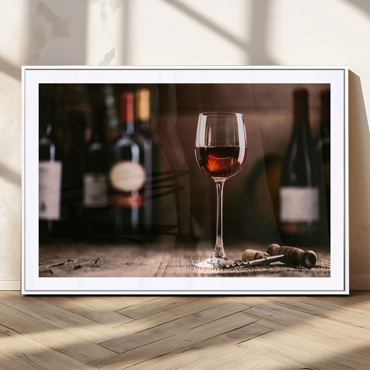 MGC-FP-36x24 - Red Wine and Bottle Canvas Print