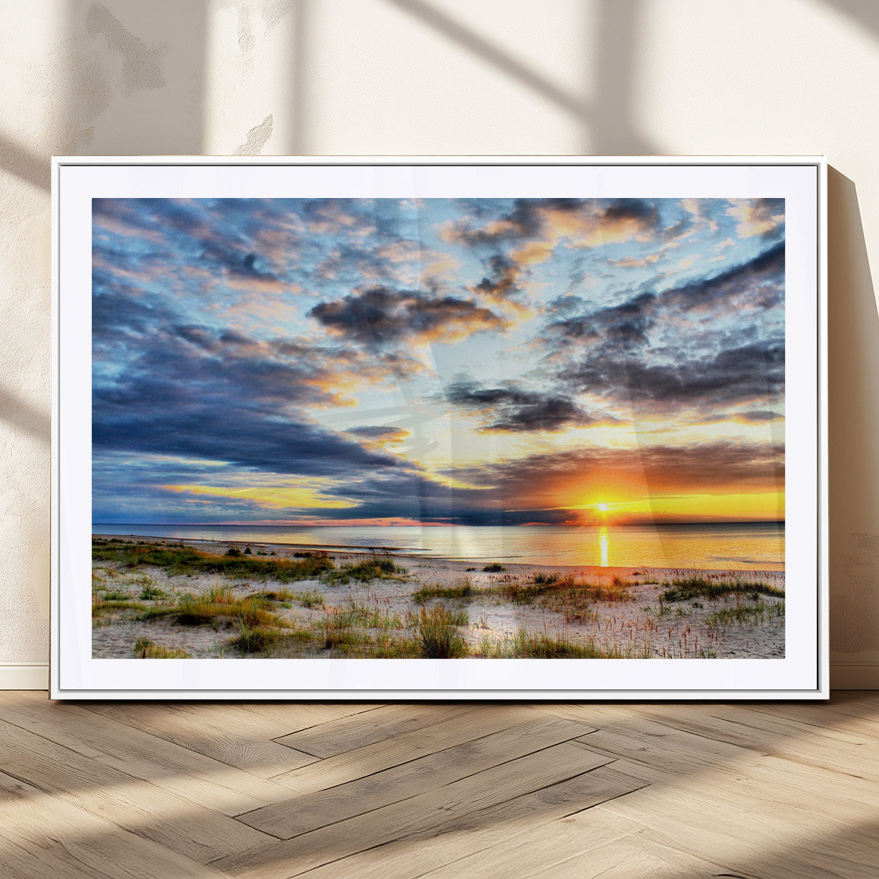 MGC-FP-36x24 - Sunset On The Ocean Wall Art Canvas Print
