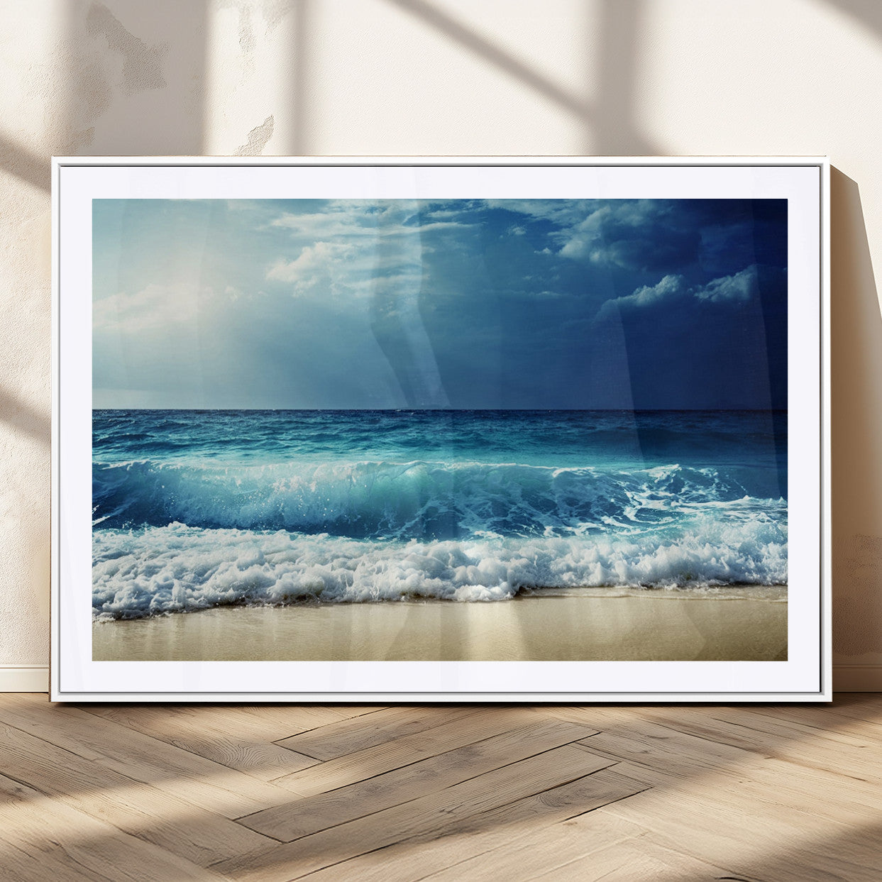 MGC-FP-36x24 - Majestic Ocean Wave Wall Art Canvas | 3 Panel Large Seascape Print for Living Room, Bedroom, Office