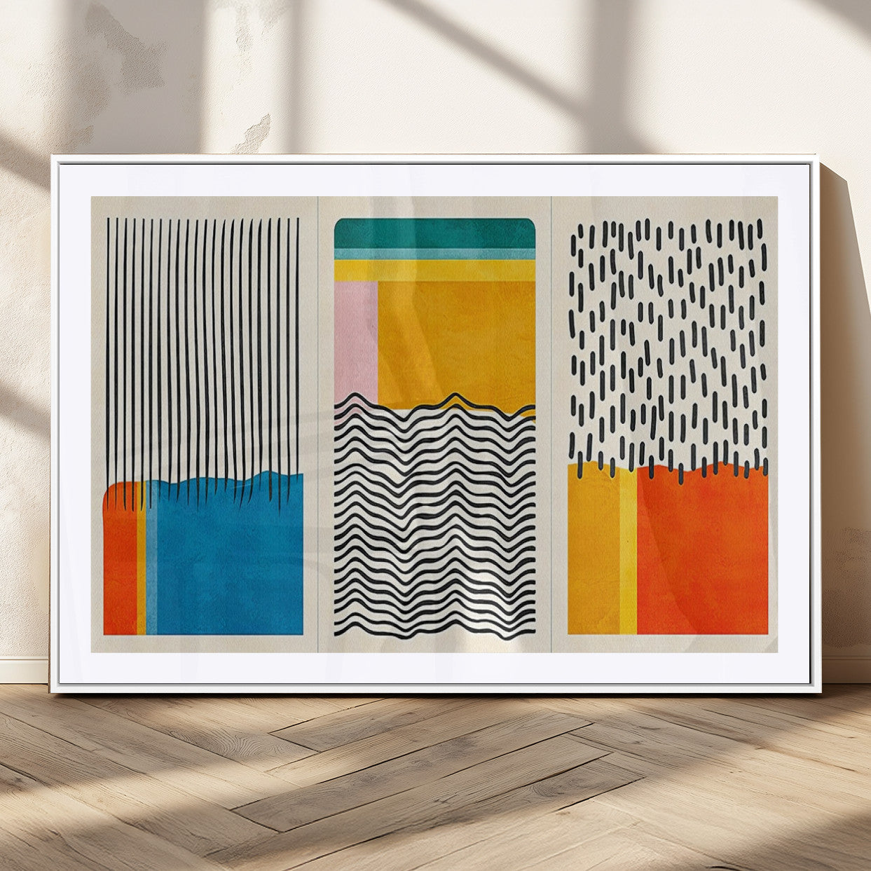 MGC-FP-36x24 - Canvas Print Wall Art Abstract Illustrs Art Boho, Framed Abstract Boho Art