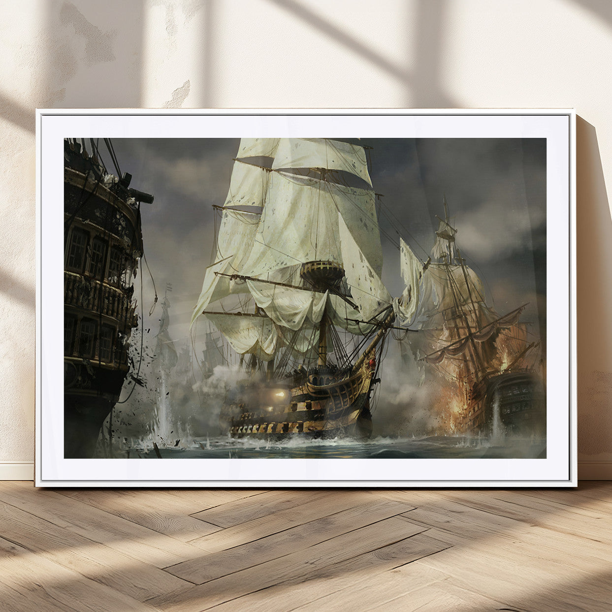 MGC-FP-36x24 - Pirate Ship War Wall Art Canvas Print