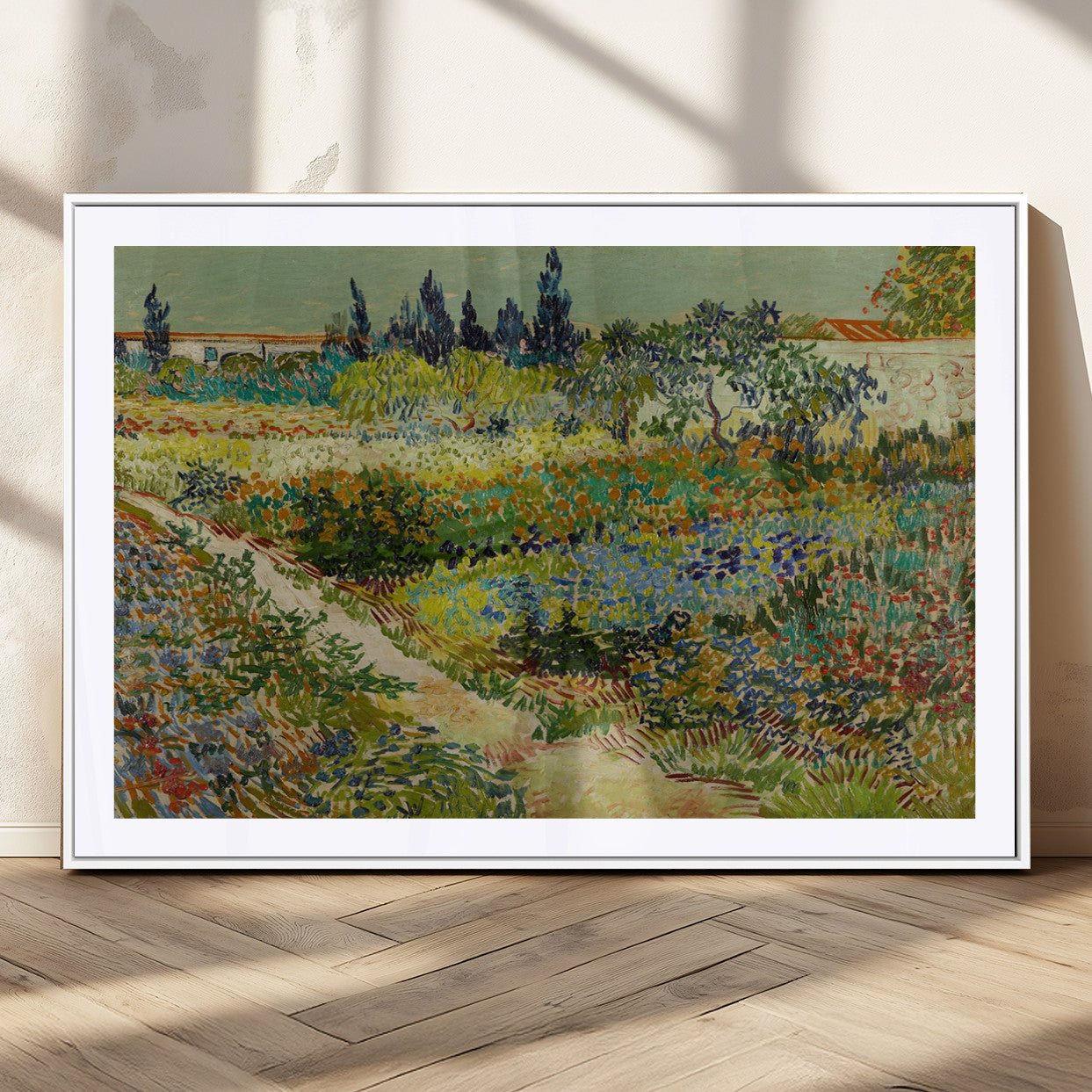 MGC-FP-36x24 - Vincent van Gogh Garden at Arles Wall Art Canvas Print