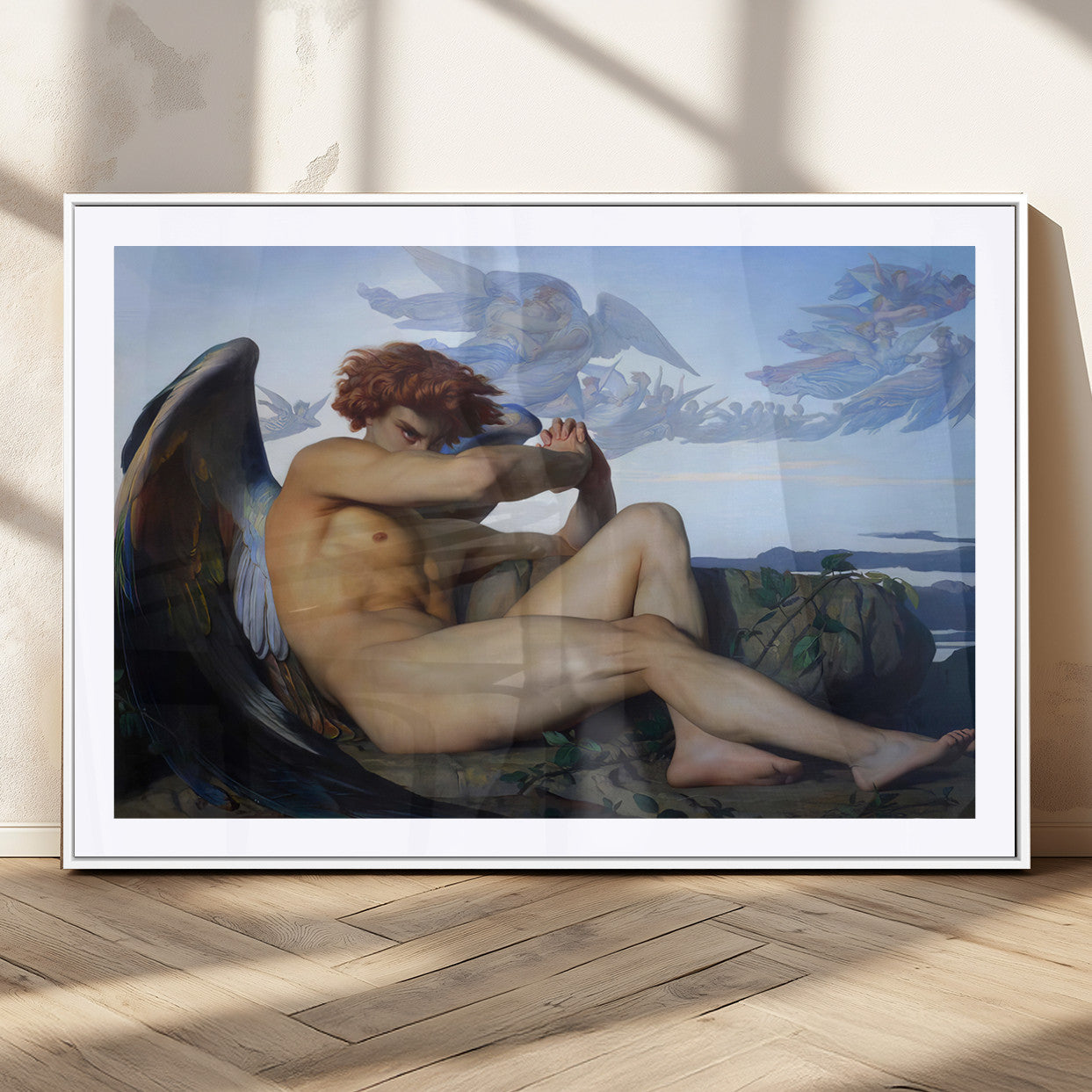 94220-MGC-FP-36x24_White-Fallen Angel Wall Art Canvas Print – Classic Art, Framed, Ready to Hang - Alexandre Cabanel