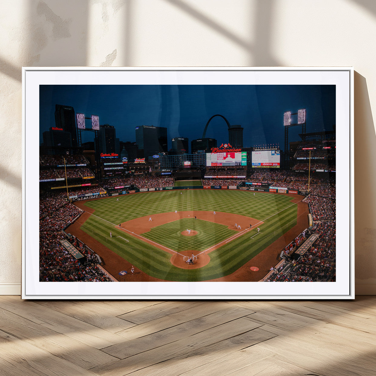 MGC-FP-36x24 - St. Louis Cardinals Baseball Team Print - Busch Stadium Wall Art Canvas Print