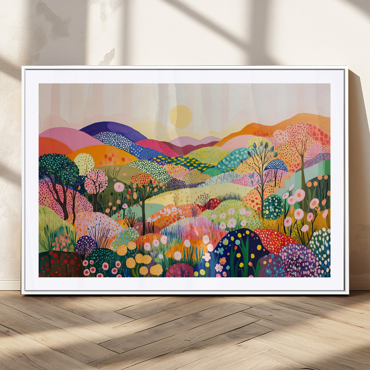 MGC-FP-36x24 - Yayoi Kusama 1986 Wall Art Print – Yayoi Kusama Wabi Sabi Japanese Wall Art Print - Vibrant Abstract