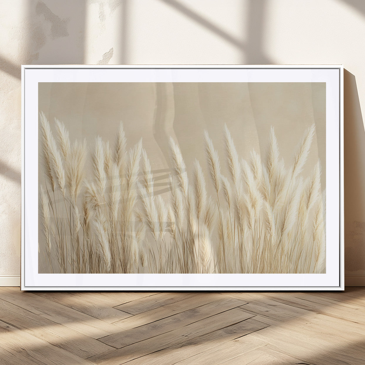 MGC-FP-36x24 - Grass Wall Art Print - Elegant Neutral Decor for Living Room, Boho Minimalist Artwork, Ready to Hang