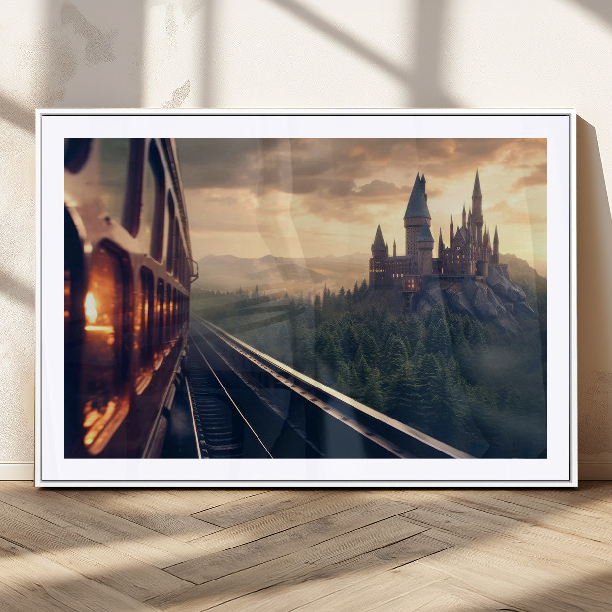MGC-FP-36x24 - Harry Castle Wall Art Canvas Print, Wizard School Wall Art Print, Movie Wall Art Print