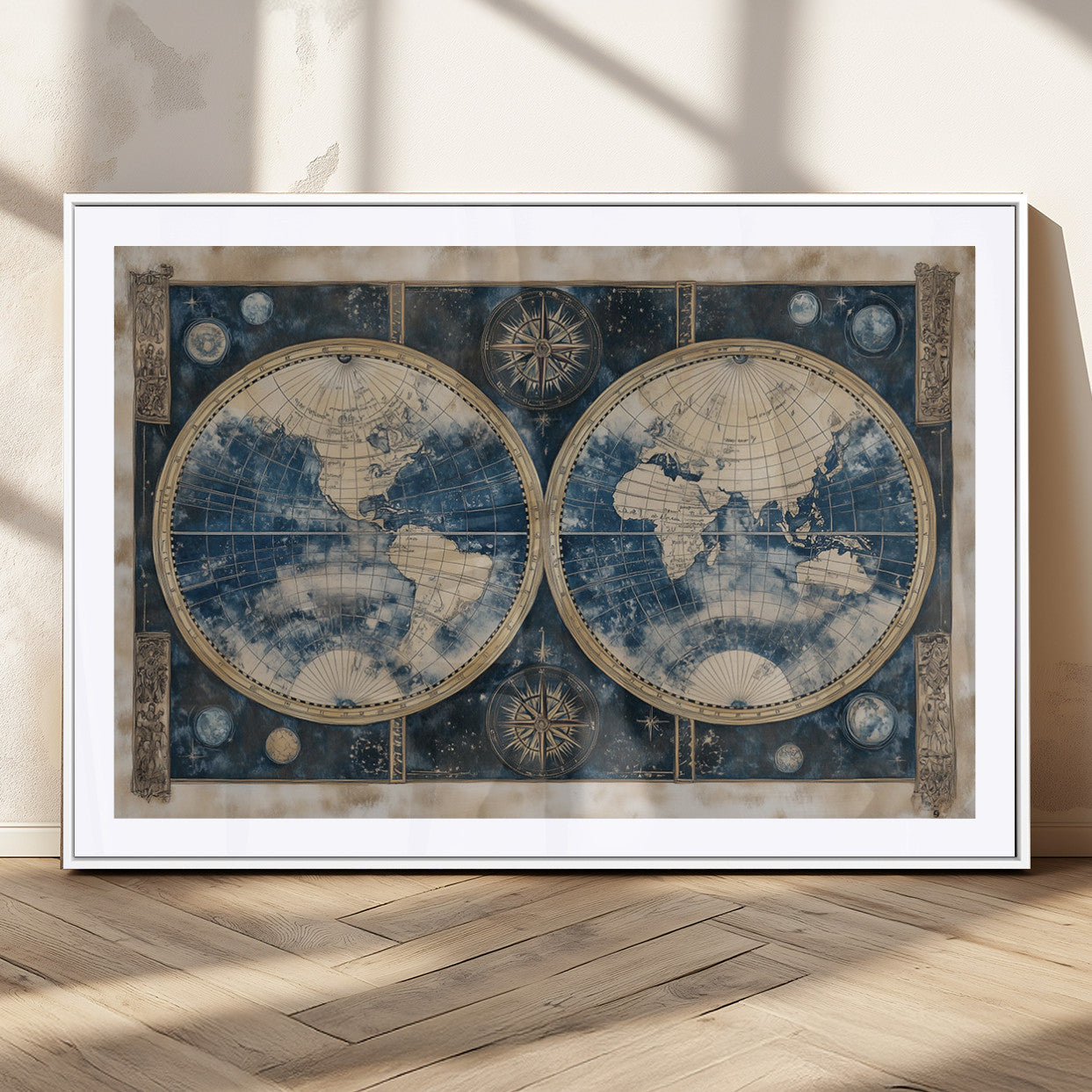 MGC-FP-36x24 - World Map Canvas Print