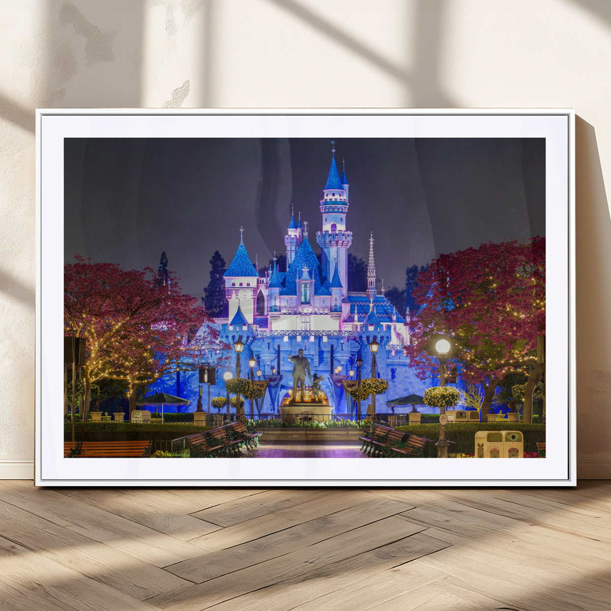 66710-MGC-FP-36x24_White-Large Disney Castle Wall Art Canvas Print - Magic Kingdom Kids Room Decoration Disney World