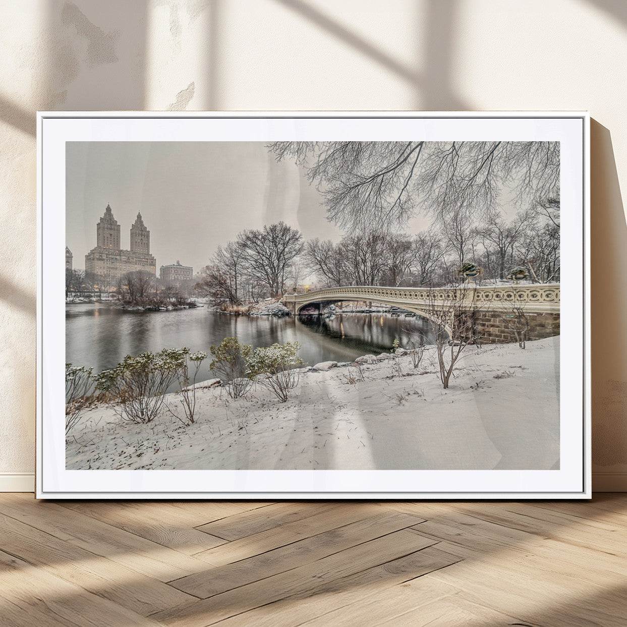 MGC-FP-36x24 - The Bow Bridge in Central Park Canvas, The Bow Bridge Canvas Print