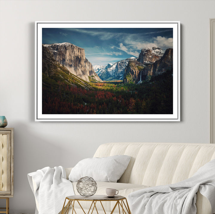 Yosemite National Park Wall Art Canvas Print, Mountain Landscape Print, Framed El Capitan Art Print, Large Scenic Nature Printing