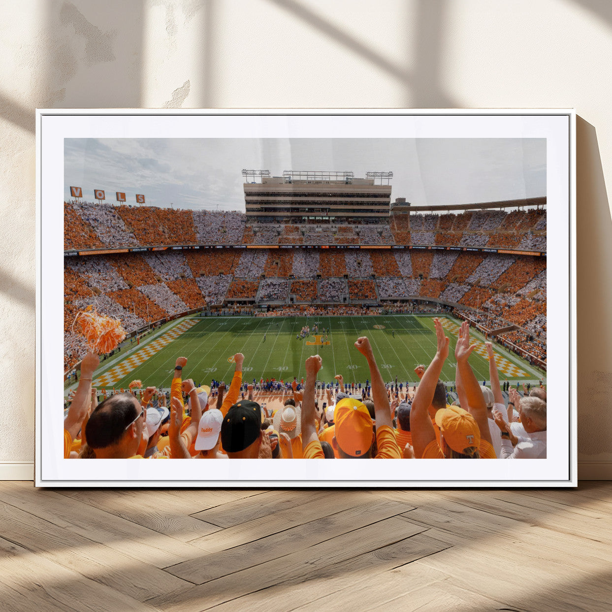 76011417-MGV-CV-36X24-Tennessee Neyland Stadium Wall Art Print, Sports Arena Canvas Wall Art, Panoramic Stadium Canvas Print, Modern Athletic Field Art Printing