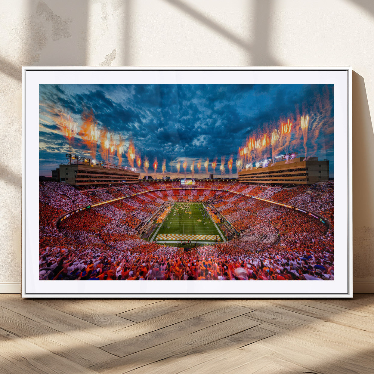 MGC-FP-36x24 - Tennessee Neyland Stadium Wall Art Print, Sports Arena Canvas Wall Art, Panoramic Stadium Canvas