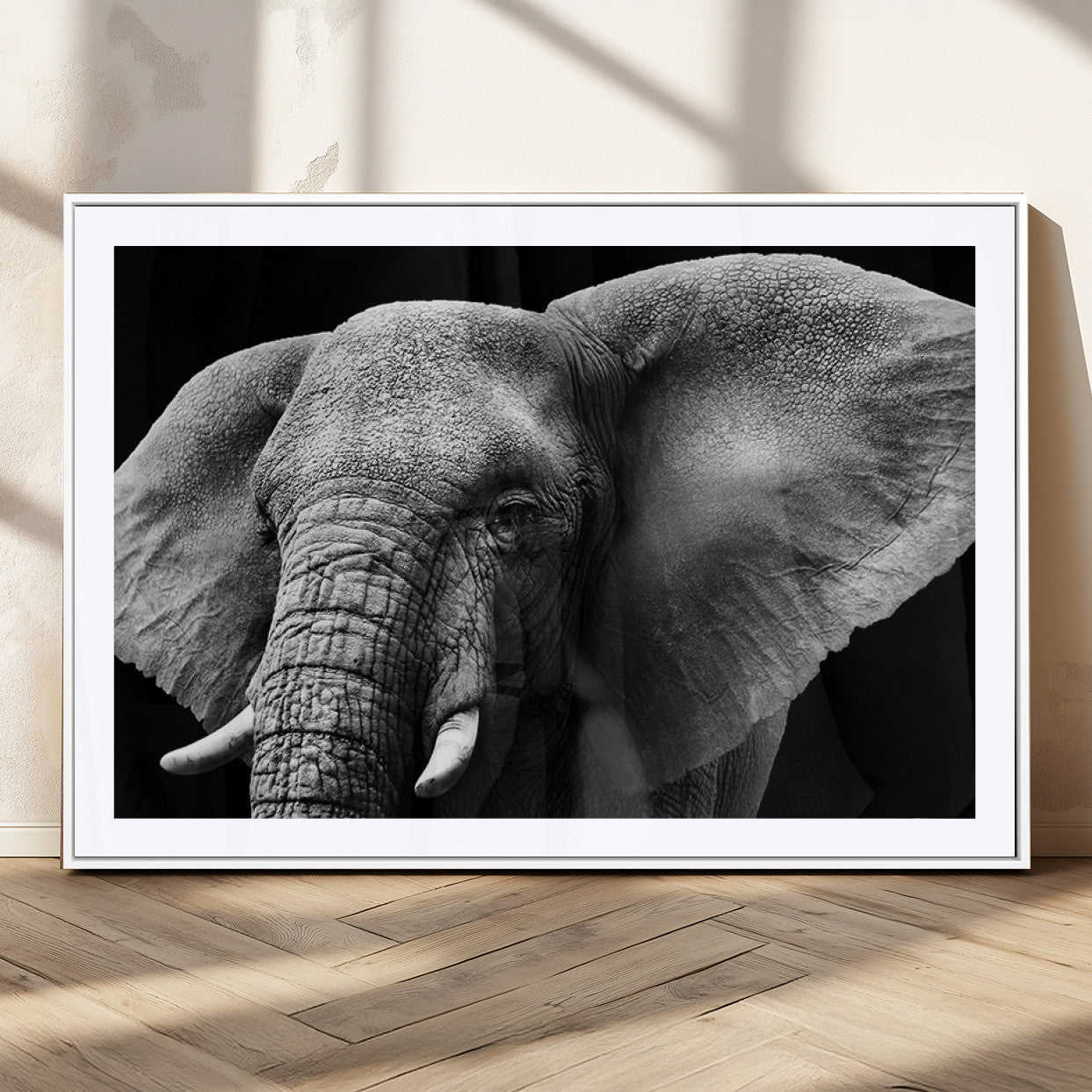 MGC-FP-36x24 - Big Elephant Close Up Wall Art Canvas Print